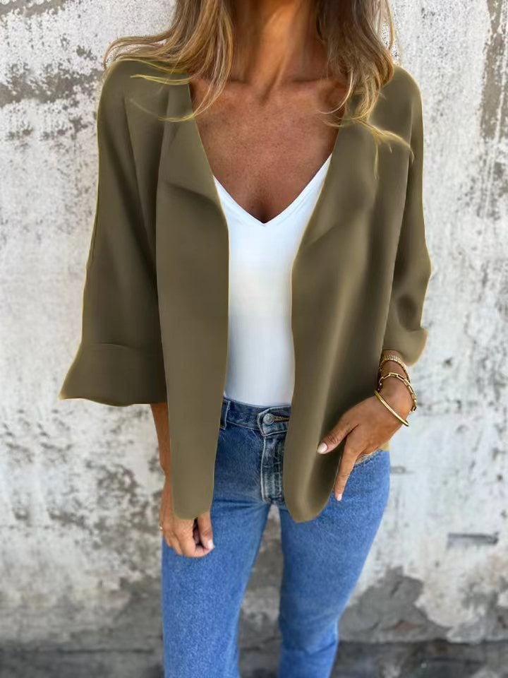 Casual Faux Suede Cardigan